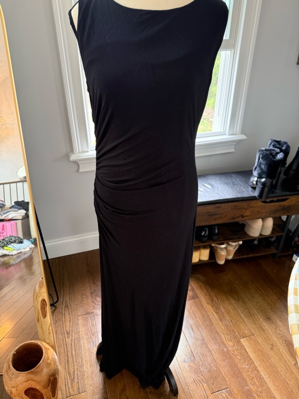 Soft Surroundings Black Sleeveless Viscose Blend Maxi Dress - Picture 1 of 9
